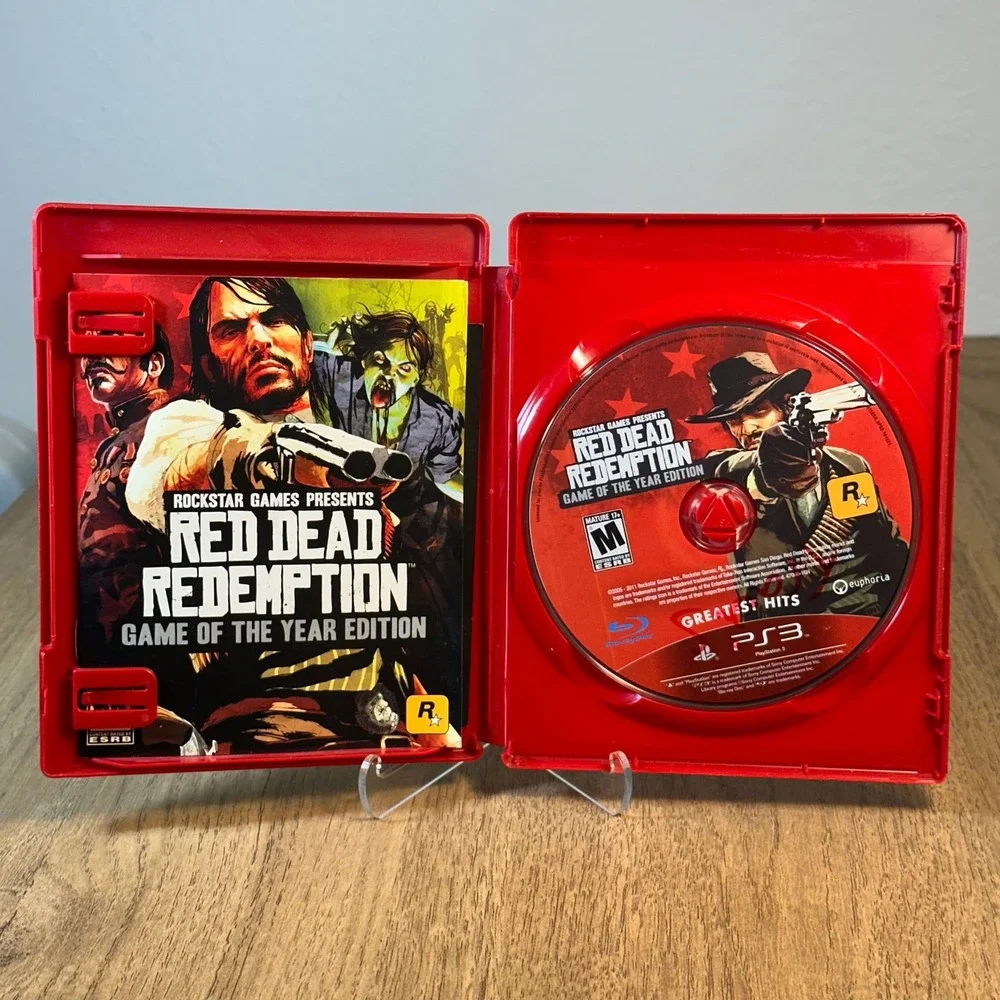 Rockstar Red Dead Redemption PS3 Game One Size Red Good GOTY Undead Nightmare